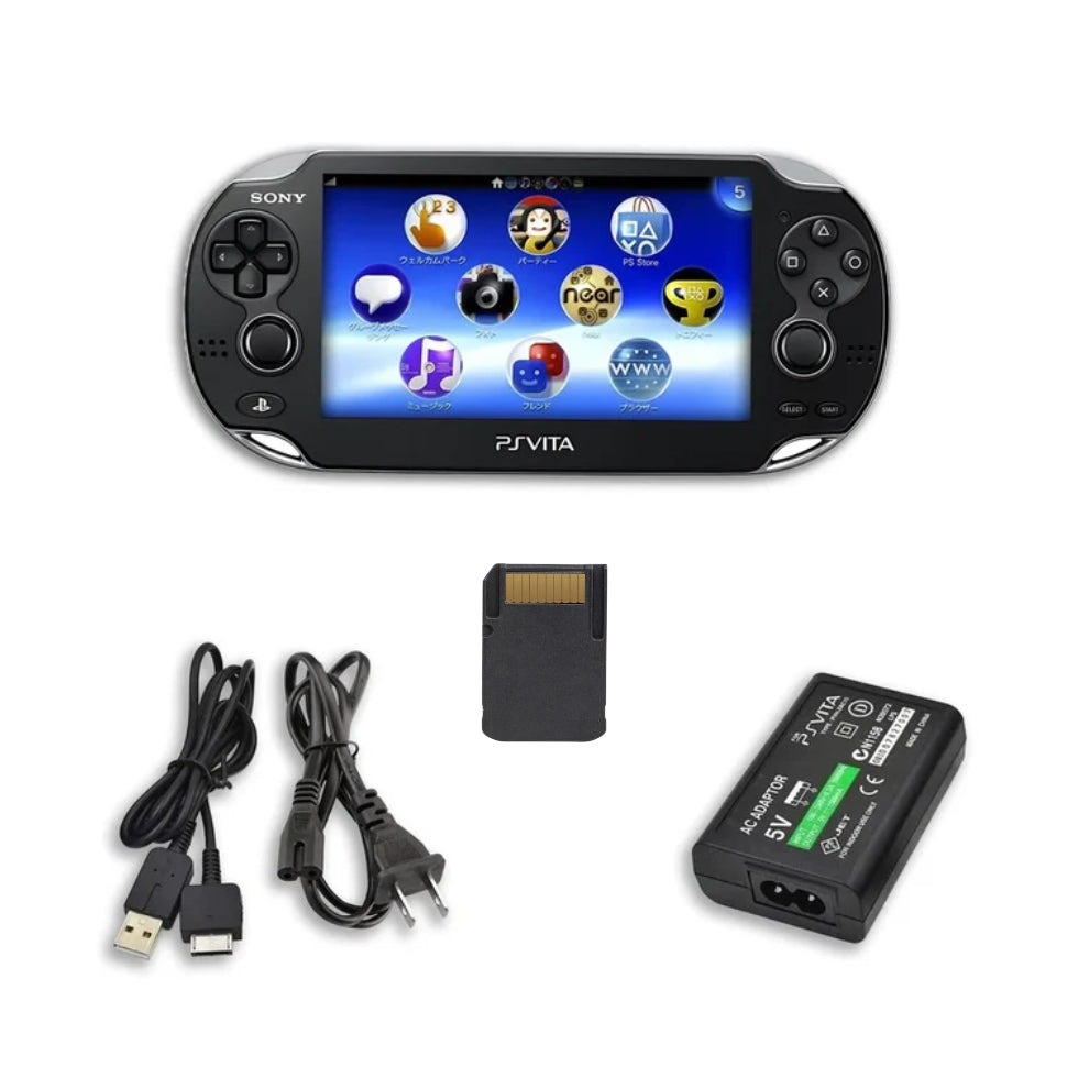 Sony PS Vita 1000 OLED Console with Memory Card, Charger & Battery (Refurbished)