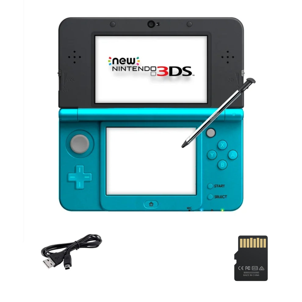 Nintendo New 3DS Console with SD Card, Charger, Stylus & Battery (Refurbished)