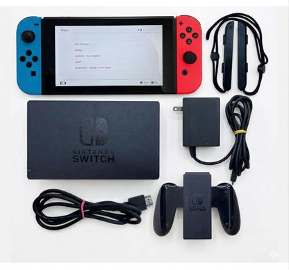 Nintendo Switch HAC-001 Full Set (No Box) with Charger & Accessories (Refurbished)